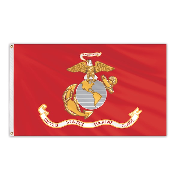 Marine Corps Outdoor Nylon Flag 12"x18"